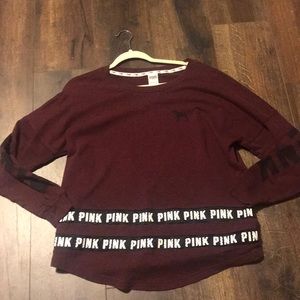 Pink long sleeved shirt